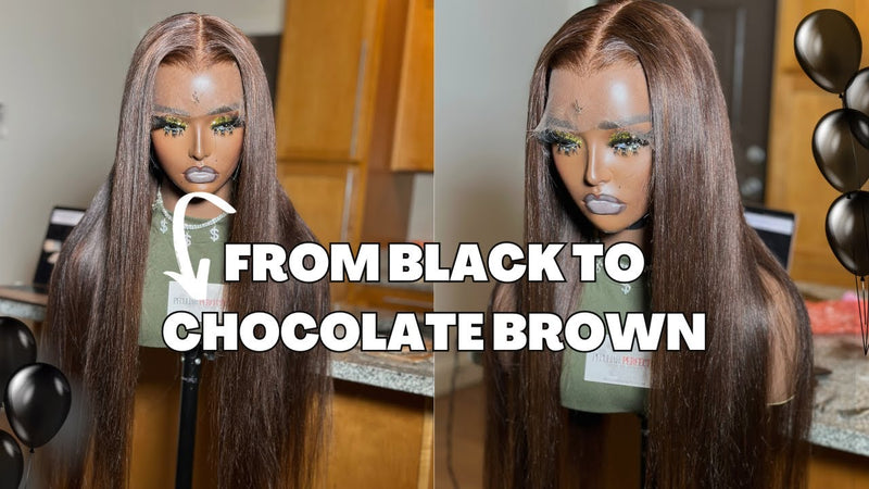 HOW TO BLEACH BATH BLACK TO BROWN WIG